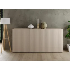 Buffet 3 portes Panneaux de particules de première qualité Portes en MDF