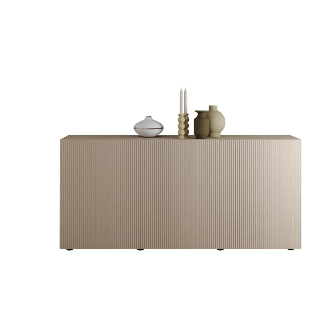 Buffet 3 portes Panneaux de particules de première qualité Portes en MDF