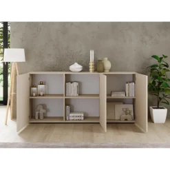 Buffet 3 portes Panneaux de particules de première qualité Portes en MDF