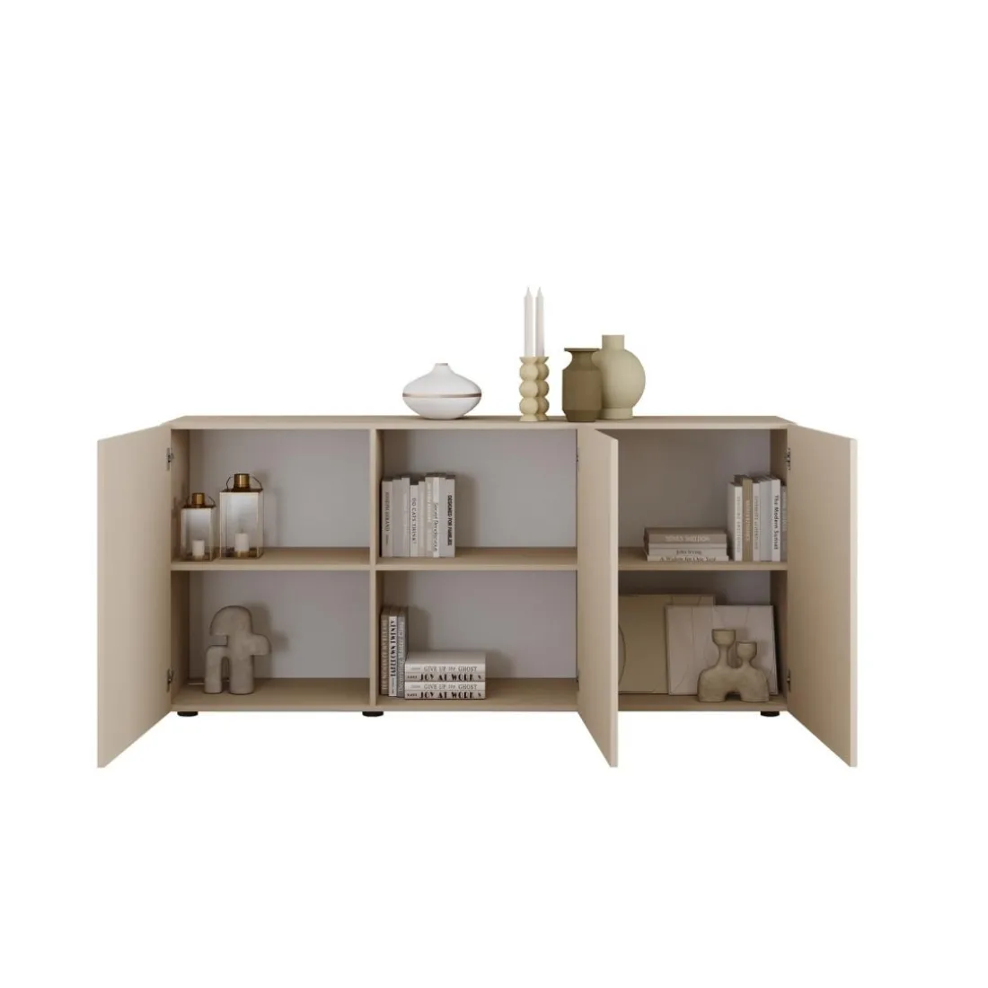 Buffet 3 portes Panneaux de particules de première qualité Portes en MDF