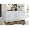 Buffet 3 portes PRISMA laqué blanc brillant
