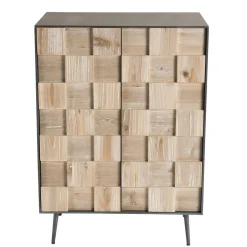 Buffet 2 portes Sapin et pieds métal CARLA