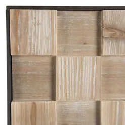 Buffet 2 portes Sapin et pieds métal CARLA