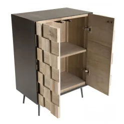 Buffet 2 portes Sapin et pieds métal CARLA