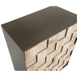 Buffet 2 portes Sapin et pieds métal CARLA