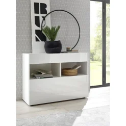 Buffet 1 tiroir et 1 abattant SORANO blanc