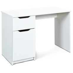 Bureau à glissières métalliques Blanc MAURATI