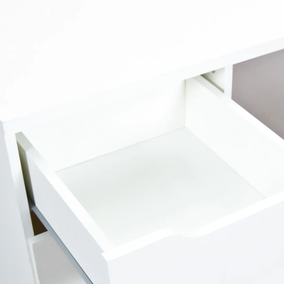 Bureau à glissières métalliques Blanc MAURATI