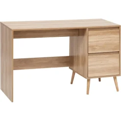 Bureau 2 tiroirs Abana bois clair