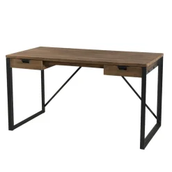 Bureau 2 tiroirs bois et métal - NASAI