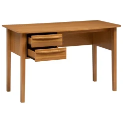 Bureau 2 tiroirs en placage chêne