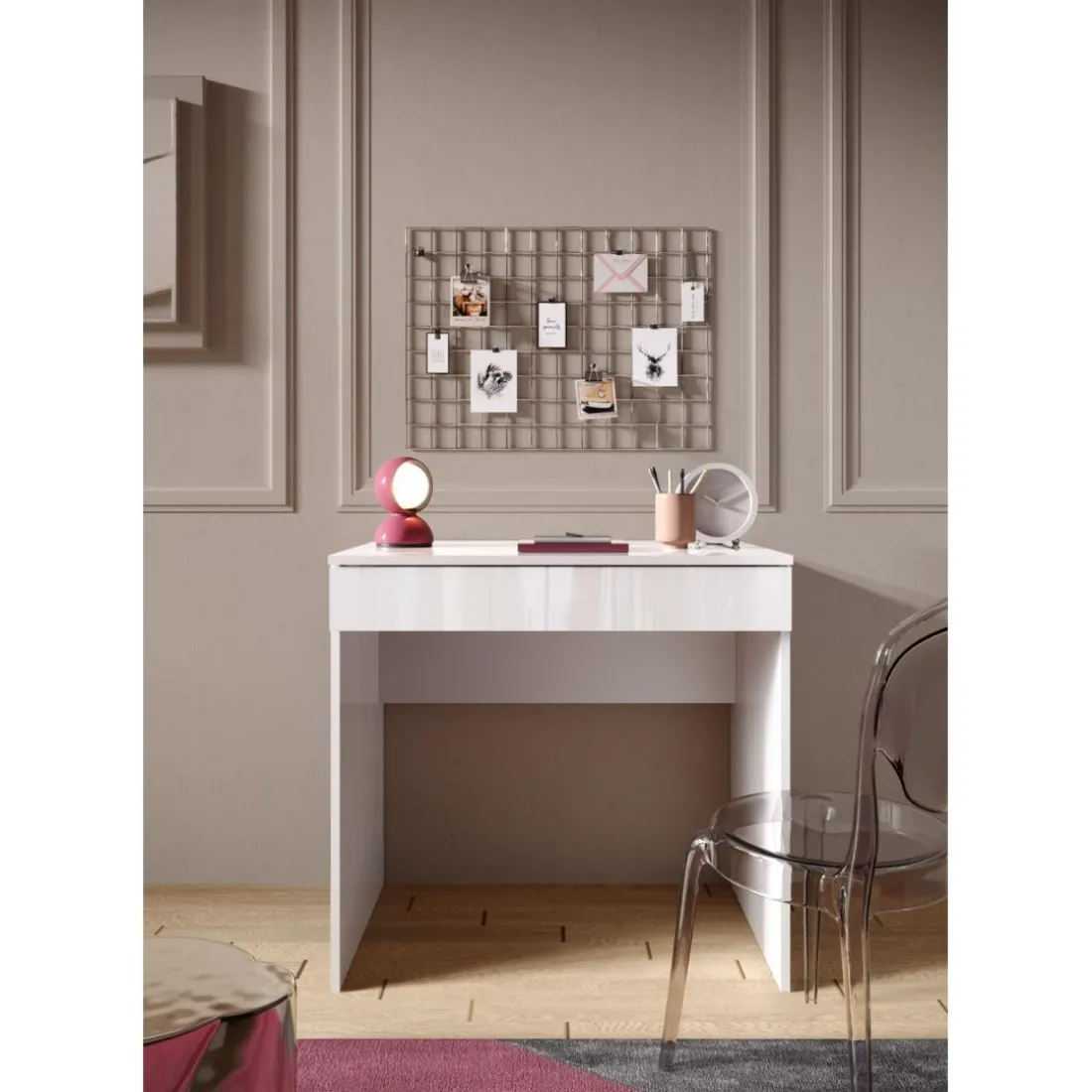 Bureau a Panneau de particules blanc