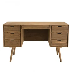 Bureau ANDY Scandi Bois 6 Tiroirs Sapin