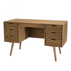 Bureau ANDY Scandi Bois 6 Tiroirs Sapin