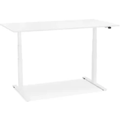 Bureau assis debout électrique 'TRONIK' blanc