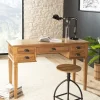 Bureau AYAN 5 Tiroirs Bois Teck