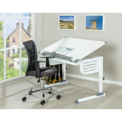 Bureau blanc inclinable OKALARE