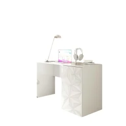 Bureau blanc laqué Panneau de particules