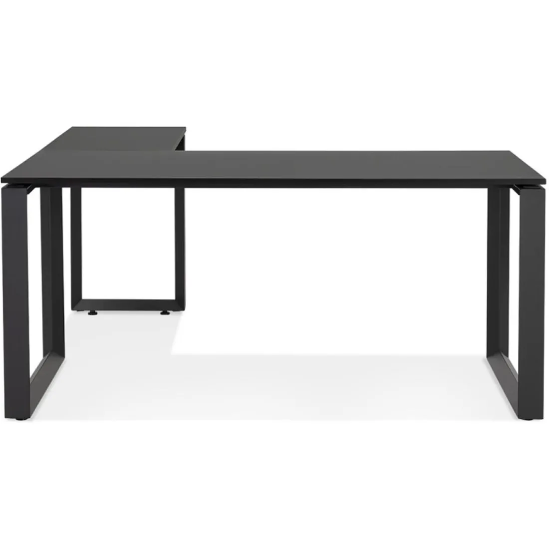 Bureau d'angle design 'BAKUS' en bois et métal noir