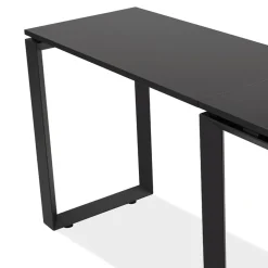 Bureau d'angle design 'BAKUS' en bois et métal noir