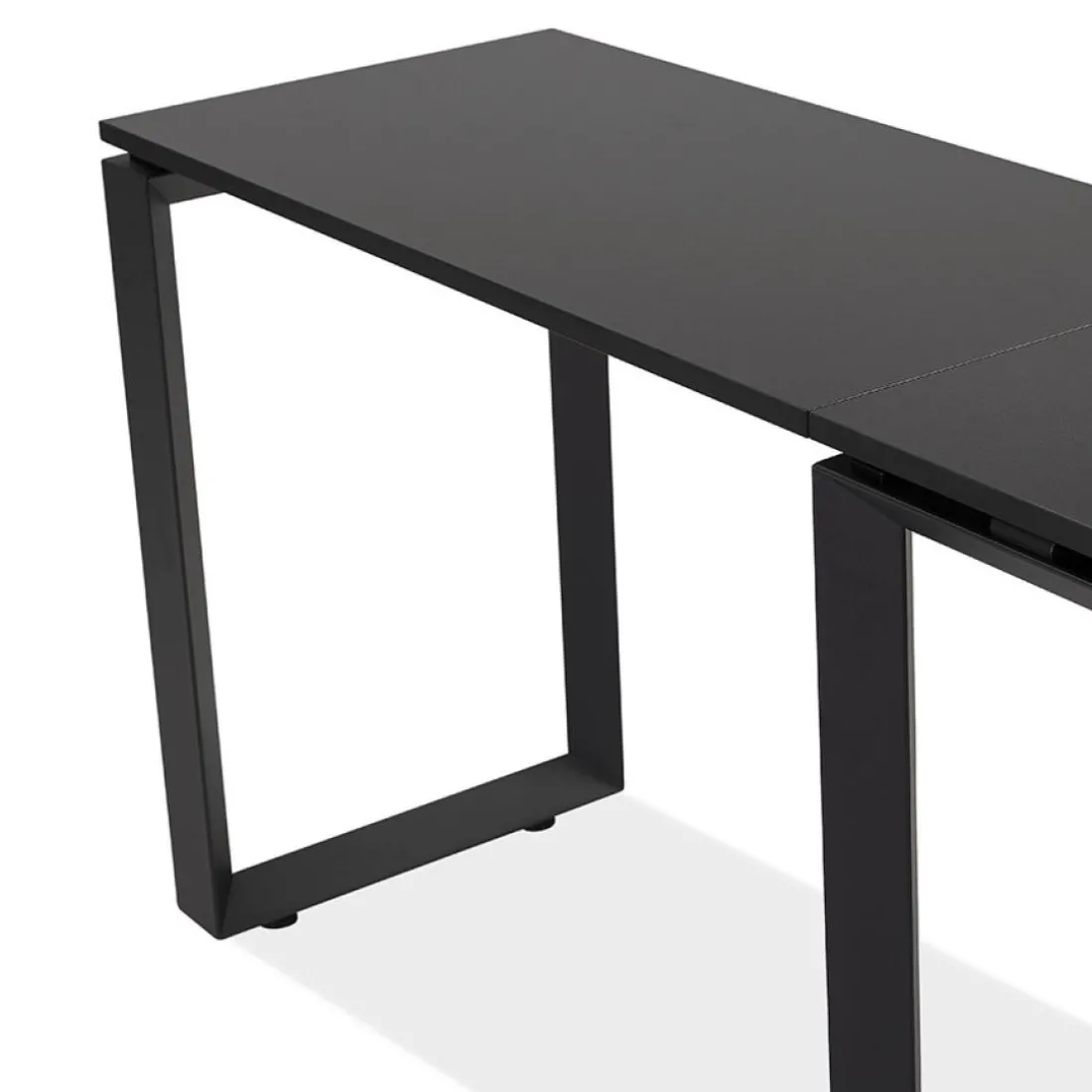 Bureau d'angle design 'BAKUS' en bois et métal noir