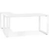Bureau d'angle design 'BAKUS' en bois et métal blanc