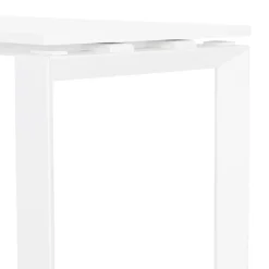 Bureau d'angle design 'BAKUS' en bois et métal blanc