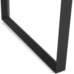 Bureau d'angle design 'BAKUS' en bois finition Noyer et métal noir