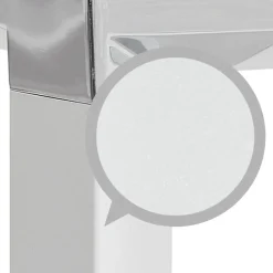 Bureau d'angle design 'XLINE' en bois finition Noyer et métal blanc