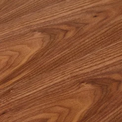 Bureau d'angle design 'XLINE' en bois finition Noyer et métal noir