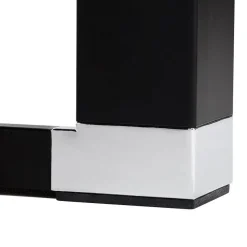 Bureau d'angle design 'XLINE' en bois finition naturelle et métal noir