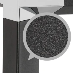 Bureau d'angle design 'XLINE' en bois finition naturelle et métal noir