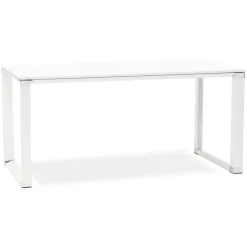 Bureau de direction droit design 'XLINE' en bois blanc