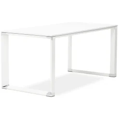 Bureau de direction droit design 'XLINE' en bois blanc