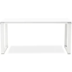 Bureau de direction droit design 'XLINE' en bois blanc