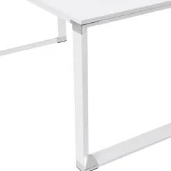 Bureau de direction droit design 'XLINE' en bois blanc