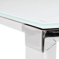 Bureau de direction en angle design 'XLINE' en verre blanc