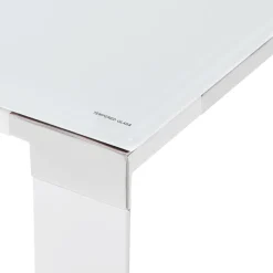 Bureau de direction en angle design 'XLINE' en verre blanc