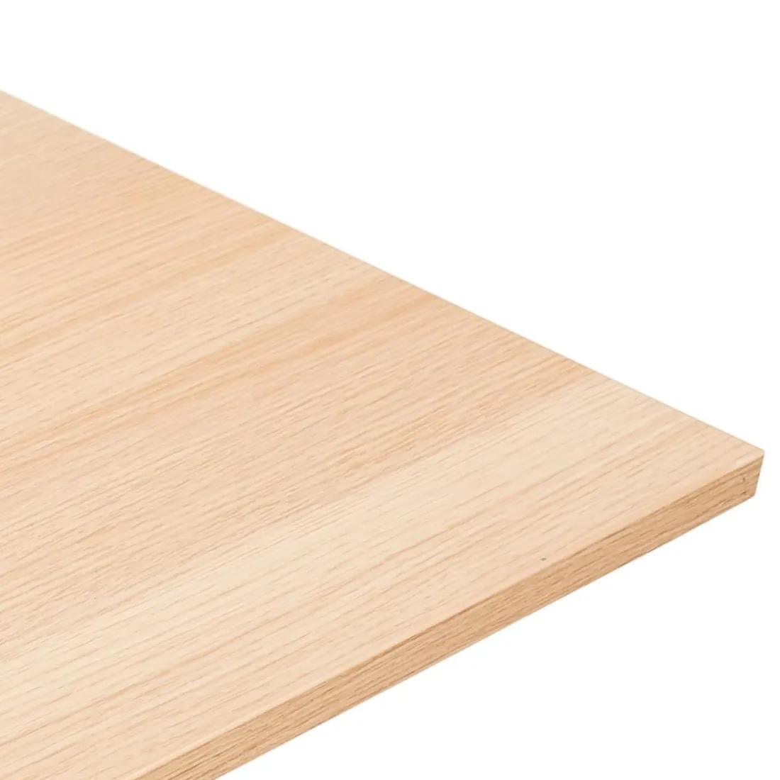 Bureau droit design 'AMADEUS' en bois finition naturelle et métal noir