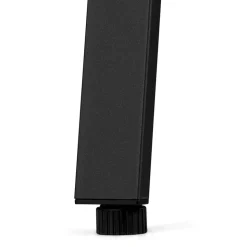 Bureau droit design 'AMADEUS' en bois finition Noyer et métal noir