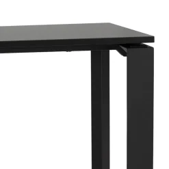 Bureau droit design 'BAKUS' en bois et métal noir