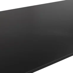 Bureau droit design 'BAKUS' en bois et métal noir