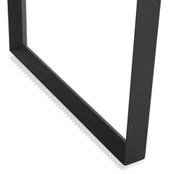 Bureau droit design 'BAKUS' en bois et métal noir