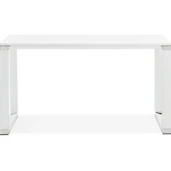 Bureau Piétement en Métal Blanc CESARO Blanc