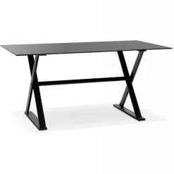 Bureau Verre Noir HAYLEY