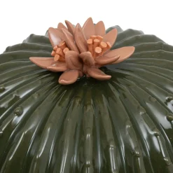 Cactus déco céramique H15cm vert de gris