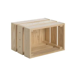 Caisse en pin massif modulable et empilable