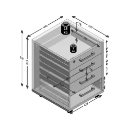 Caisson de bureau CALVIA blanc