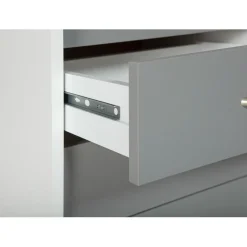 Caisson De Rangement Sur Roulettes Gris Blanc