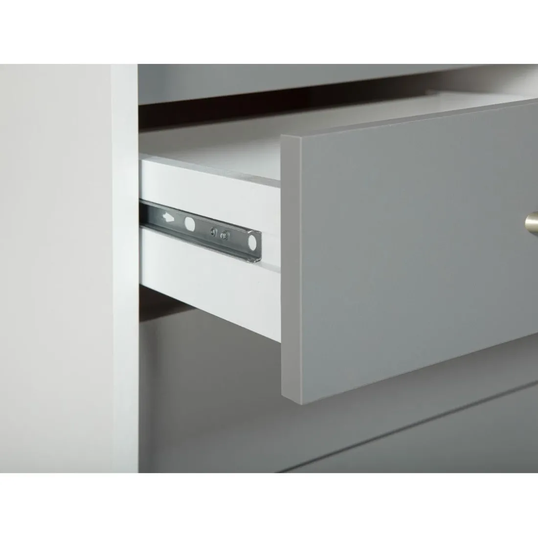 Caisson De Rangement Sur Roulettes Gris Blanc